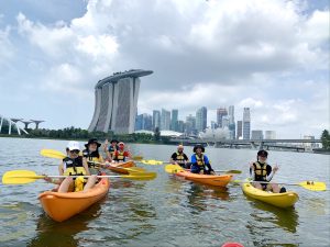 kayaking in marina bay